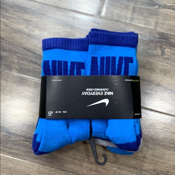 NIKE EVERYDAY CUSHIONED CREW SOCKS YTH 3Y-5Y - Picture 8 of 16